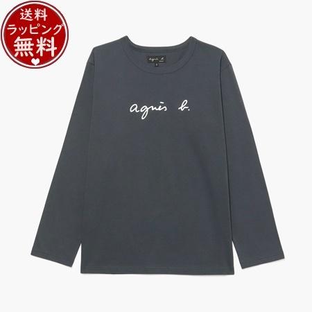 アニエスべー agnes b Tシャツ TS ロゴTシャツ グレー Sサイズ｜paris-lounge