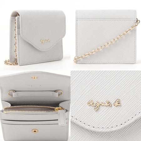 アニエスべー agnes b コインケース チェーン付きコインケース  