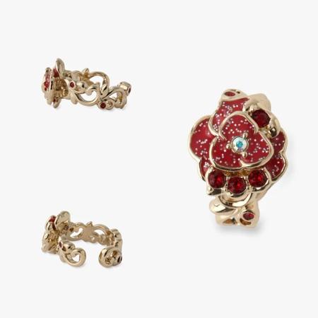 【送料無料】【ラッピング無料】アナスイ ANNASUI ネックレス イヤーカフ 誕生石カラー 1月 ガーネット 2点セット_4