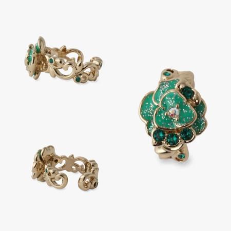 【送料無料】【ラッピング無料】アナスイ ANNASUI ネックレス イヤーカフ 誕生石カラー 5月 エメラルド 2点セット_4
