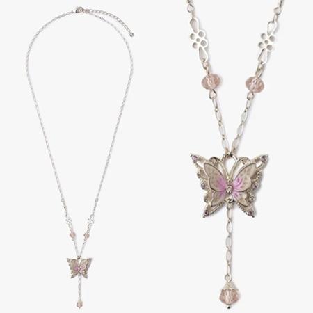 【送料無料】【ラッピング無料】アナスイ ANNASUI ネックレス 蝶モチーフ 2点セット ベージュ_4