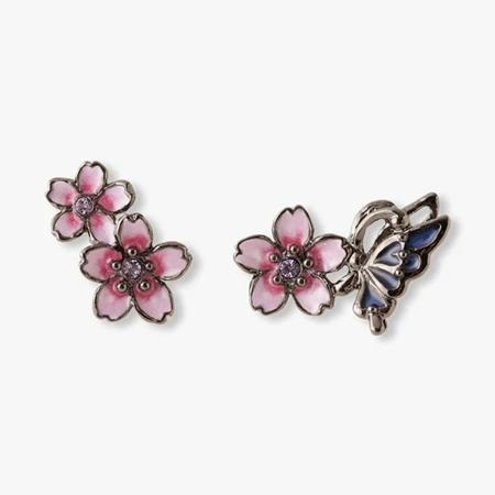 【送料無料】【ラッピング無料】アナスイ ANNASUI アクセサリー 夜桜と蝶モチーフ ピアス パープル_2