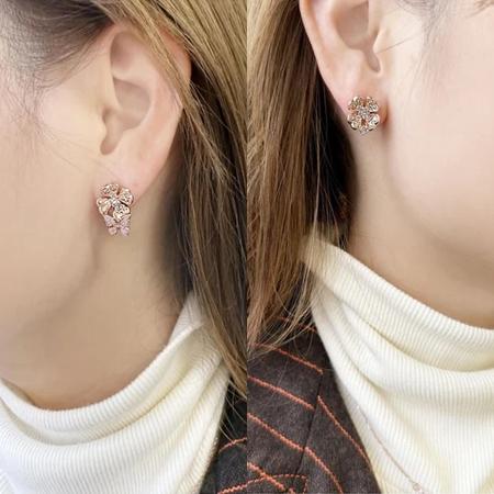 【送料無料】【ラッピング無料】アナスイ ANNASUI アクセサリー クローバーモチーフ イヤリング ピンク_3