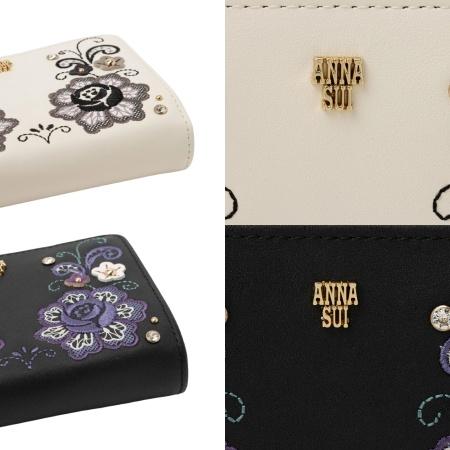ANNA SUI（アナスイ） 財布 ララ 口金二つ折り財布 レース がま口