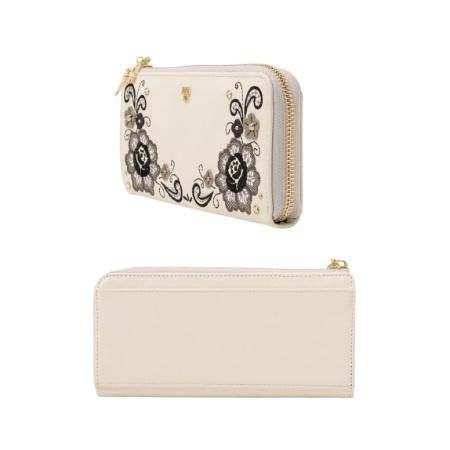 ANNA SUI（アナスイ） 長財布 ララ Lファスナー レース フラワー
