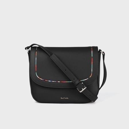 楽天スーパーセール ショルダーバッグ ポールスミス 新品 正規品 送料無料 バッグ 財布 ポールスミス スワールインセット Smith Paul ブラック フラップショルダーバッグ バッグ Www Smssvg Org