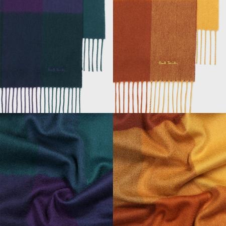Paul Smith（ポール・スミス） マフラー ブロックチェック カシミヤ