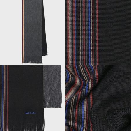 Paul Smith（ポール・スミス） マフラー メンズ ハーフストライプ