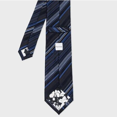 【未使用に近い✨】ポールスミス ネクタイ ブルー×ブラック レジメンタル シルク Paul Smith（ポール・スミス） ネクタイ クラシック レジメンタル タイ