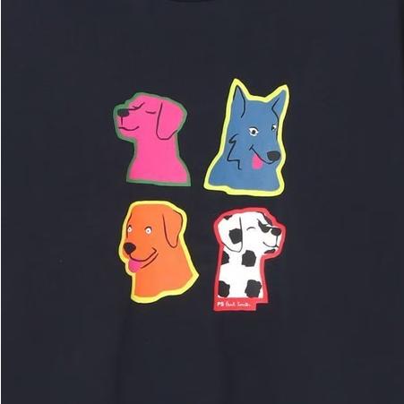 Paul Smith　XXＬ　黒×ピンクDog　半袖カットソー Paul Smith XXL 黒×ピンクDog 半袖カットソー Paul Smith（ポール