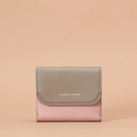 サマンサタバサ Paris 折財布 エナメルアクセントバイカラー レディースファッション グレージュ Samantha Thavasa St2103 Lounge