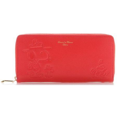 手数料安い サマンサタバサ 財布 長財布 スヌーピービーグルスカウト ラウンド長財布 レッド Samantha Thavasa Deluxe お気にいる Www Skylanceronline Com