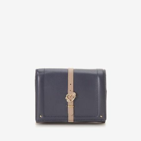 サマンサタバサ 折財布　ハートフロントベルト中折財布　ネイビー SamanthaThavasaPetitChoice
