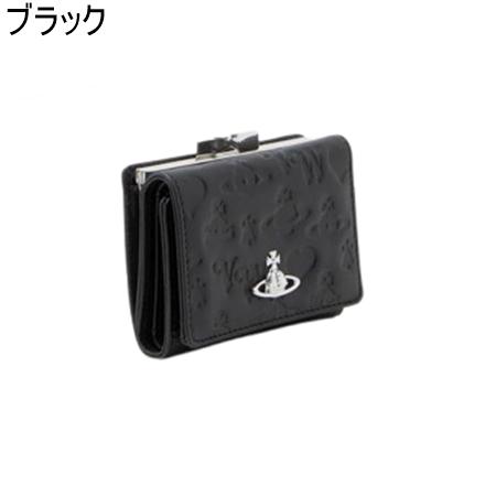 Vivienne Westwood 折財布ブラック 黒 銀 しっとり シンプル Vivienne Westwood（ヴィヴィアンウエストウッド） 【送料無料