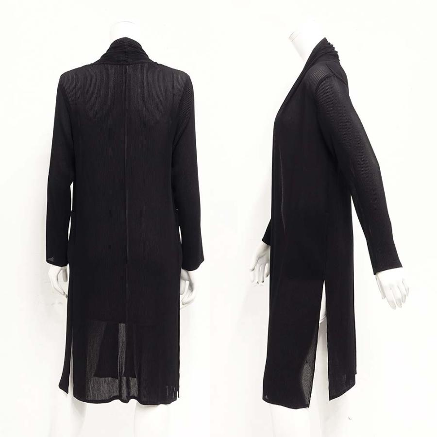 スペッチオ クリスタルプリーツ ロング ジャケット シフォン 薄手 