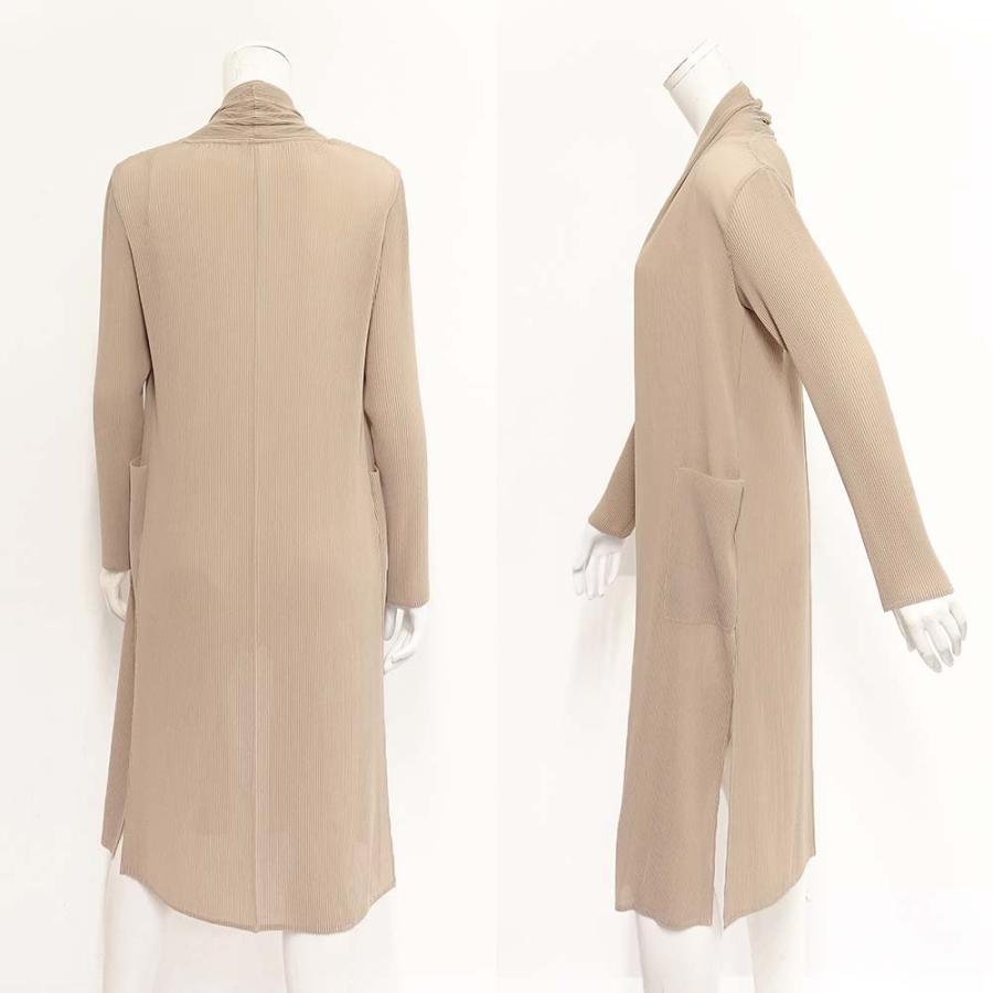スペッチオ クリスタルプリーツ ロング ジャケット シフォン 薄手