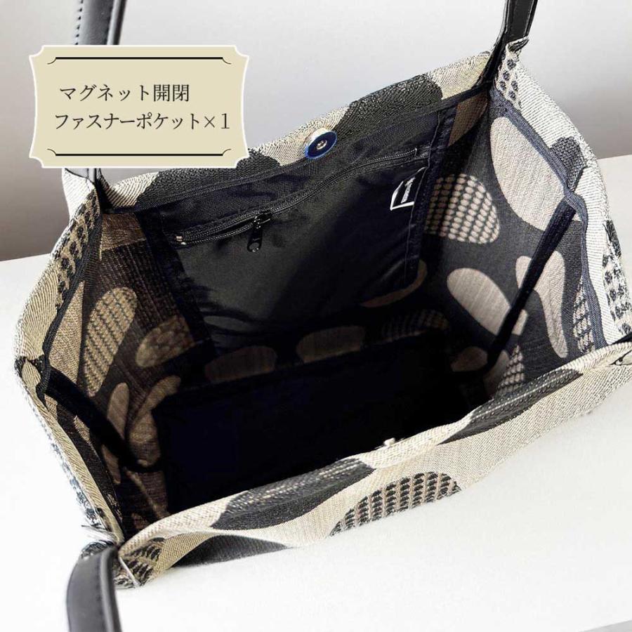 ドット モノトーン トートバッグ 水玉 肩掛け レディース バッグ 日本