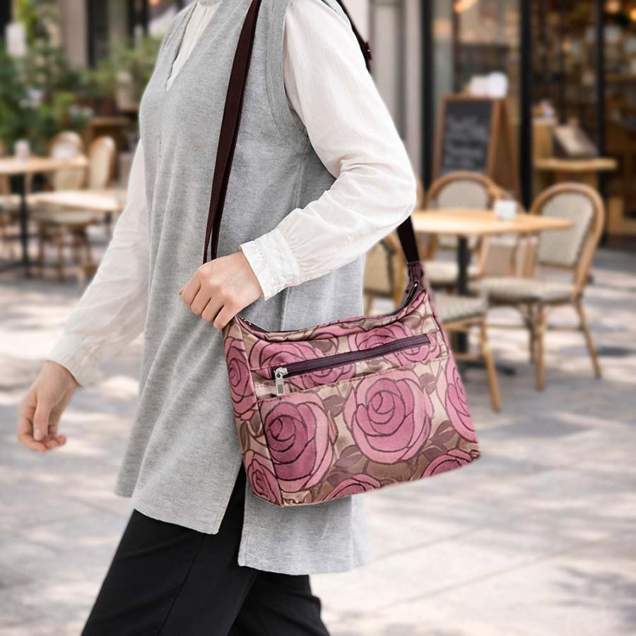 花柄 ショルダーバッグ 国産 日本製 バッグ バラ ローズ 桐生