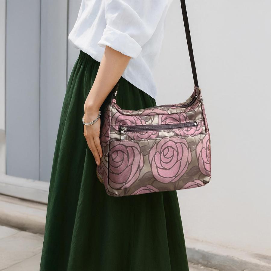 花柄 ショルダーバッグ 国産 日本製 バッグ バラ ローズ 桐生