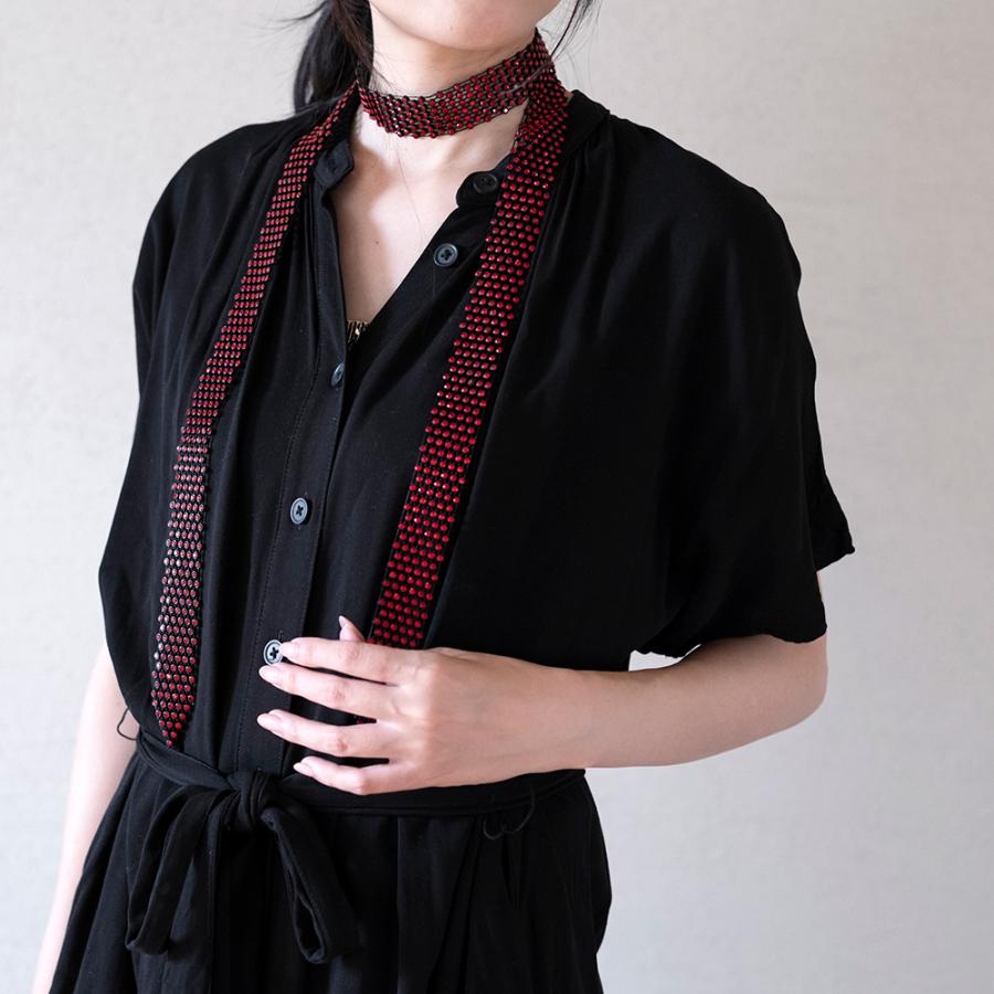 ラリエット ラインストーン ネクタイ ネックレス アクセサリー