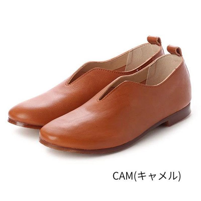 Recipe レシピ Vカットスリッポン 本革 日本製 スリッポン シューズ