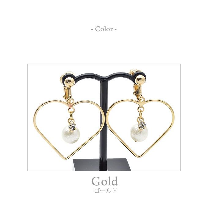 パリスキッズ イヤリング ハート パール シュガーパール ライン