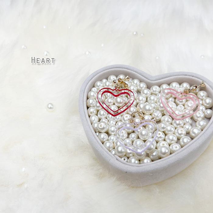 パリスキッズ イヤリング ハート スター クリア カラー キッズ 子ども