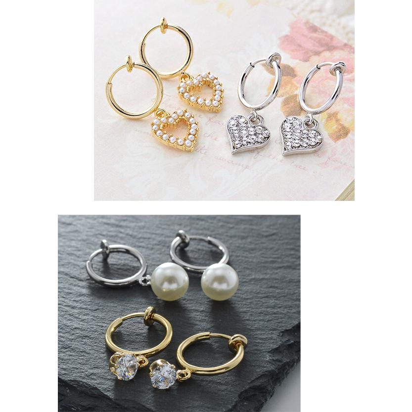 パリスキッズ イヤリング 痛くない 軽量 フープ キュービック