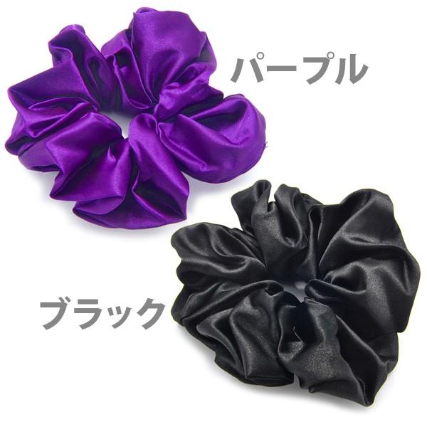 シュシュ  ヘアゴム  パープル/ブラック/シルバー シュシュ ヘアゴム パープル/ブラック/シルバー