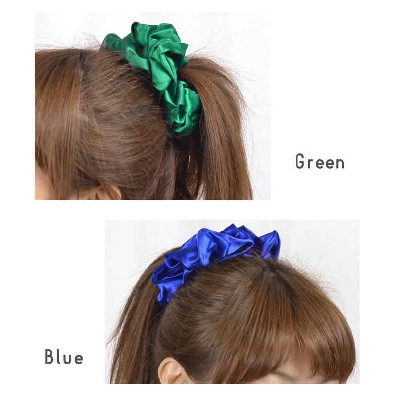 パリスキッズ シュシュ ヘアアクセサリー ヘアゴム レインボー