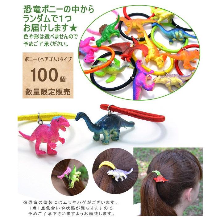 パリスキッズ ヘアゴム ヘアアクセサリー 恐竜 グッズ カラフル