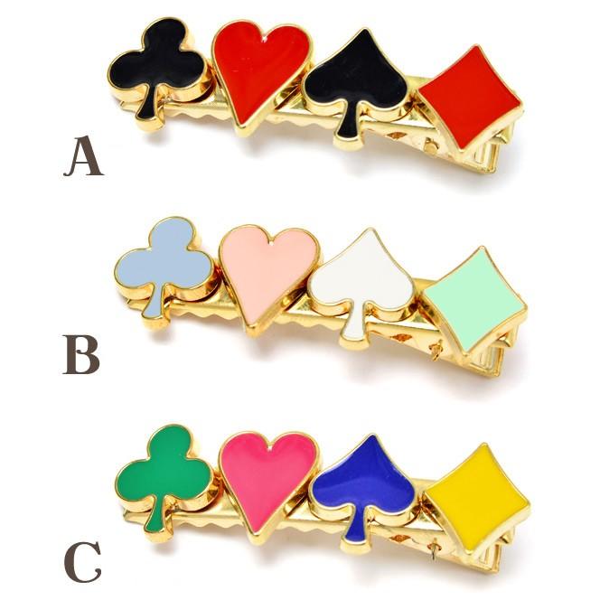 パリスキッズ ヘアアクセサリー カラフル トランプ モチーフ ヘア