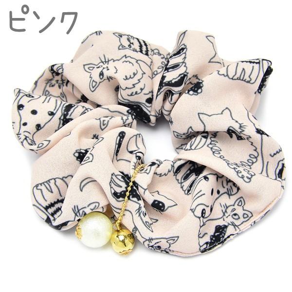 パリスキッズ シュシュ ねこ ネコ 猫 ヘアアクセサリー チャーム 