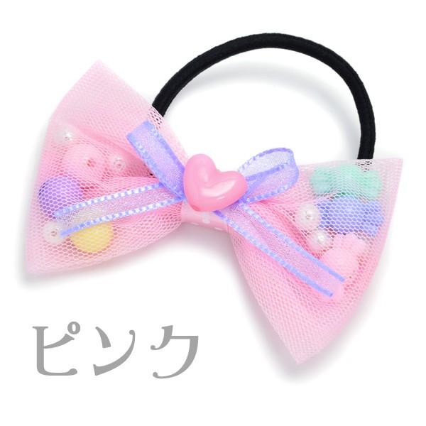 パリスキッズ ヘアゴム りぼん リボン ヘアアクセサリー