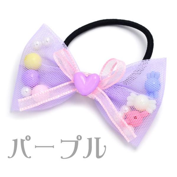 パリスキッズ ヘアゴム りぼん リボン ヘアアクセサリー ヘアアクセ