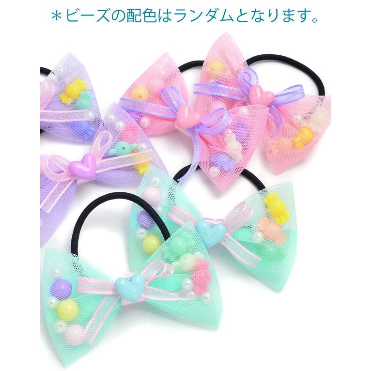 215bパステルパープル キッズ　ヘアゴム　ヘアアクセサリー　ゆめかわ　シズク 215bパステルパープル キッズ ヘアゴム ヘアアクセサリー ゆめ