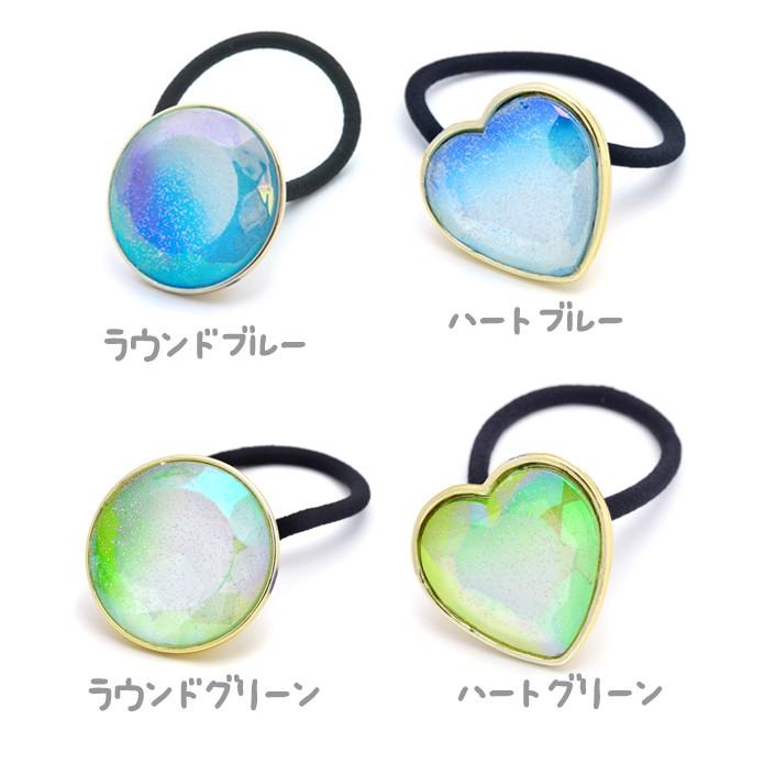 新作 あじさい入り ダークブルー ハートヘアゴム ダークブルー ハート付きヘアゴム ダークブルー ハート付きヘアゴム