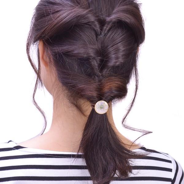 パリスキッズ ヘアゴム レースフラワー ヘアアクセサリー 花