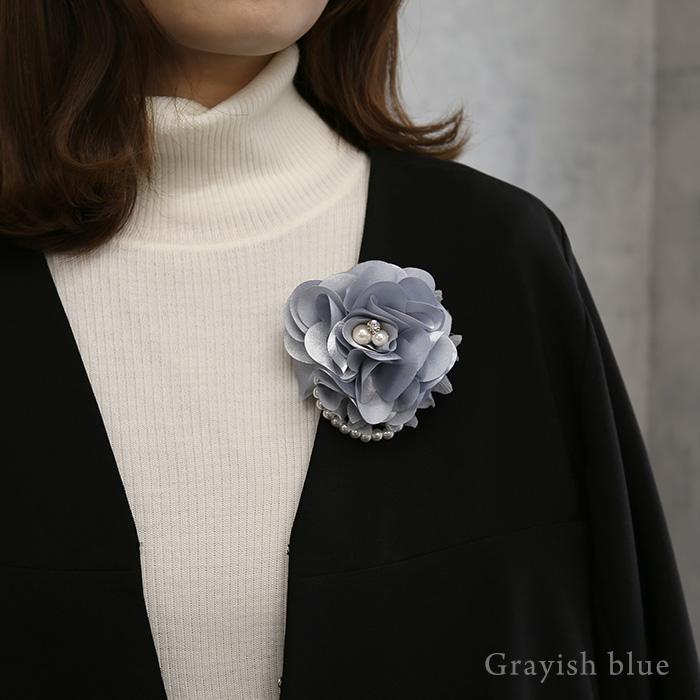 パリスキッズ □ コサージュ 髪飾り ヘアクリップ ブローチ パール