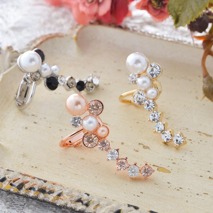 パリスキッズ イヤーカフ イヤリング 片耳用 1点売り ビジュー ライン