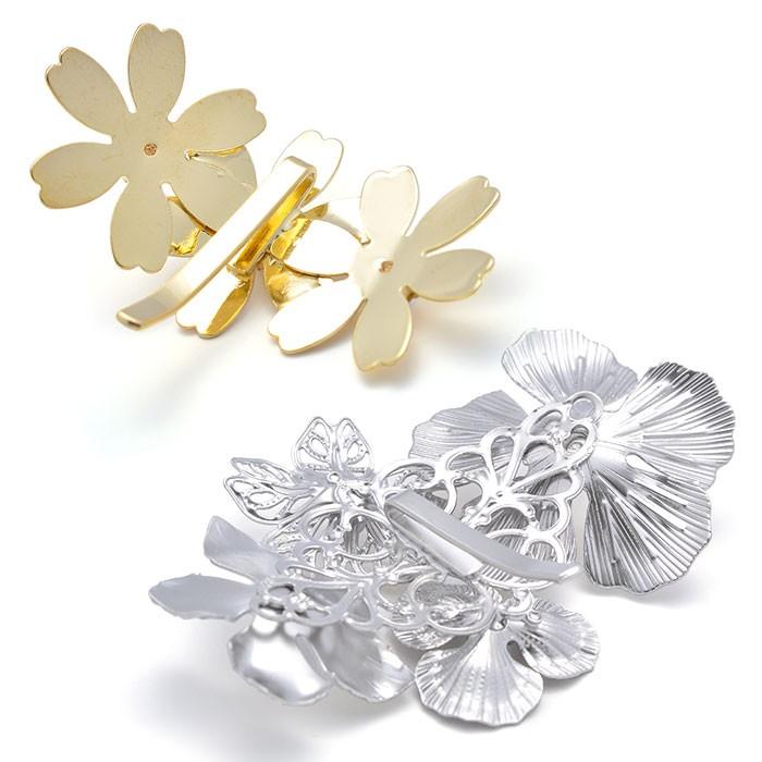 セール中！SWAROVSKI 花 クリスタル ポニーフック マルチカラー