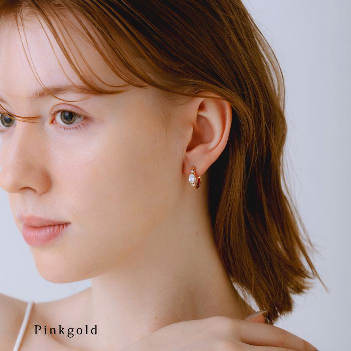 パリスキッズ ○ ピアス 18Kポスト アレルギー対応 日本製 フープ