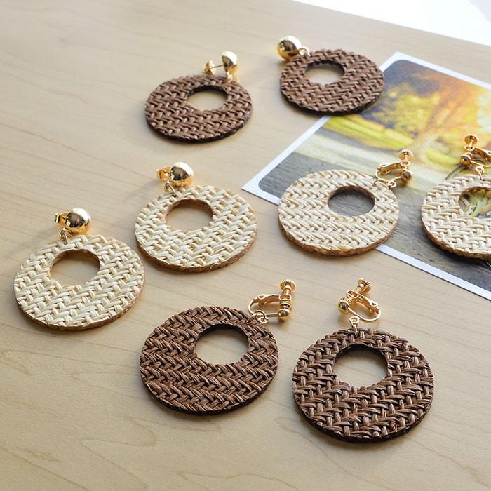 パリスキッズ イヤリング ピアス カジュアル ボタニカル ナチュラル