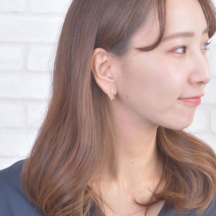 パリスキッズ イヤリング ピアス 蝶 バタフライ ちょうちょ