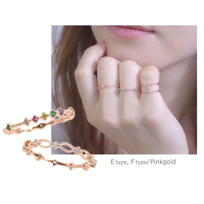 リング 指輪 リバーシブル ２way 両面 キュービック ジルコニア ハート 星 スター ゴールド シルバー ピンクゴールド レディース ギフト プレゼント | パリスキッズ | 11