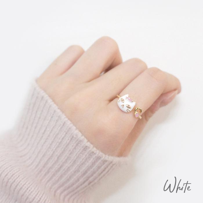 サイズ限定販売！】猫 レディース リング プラチナ指輪 女性用11号