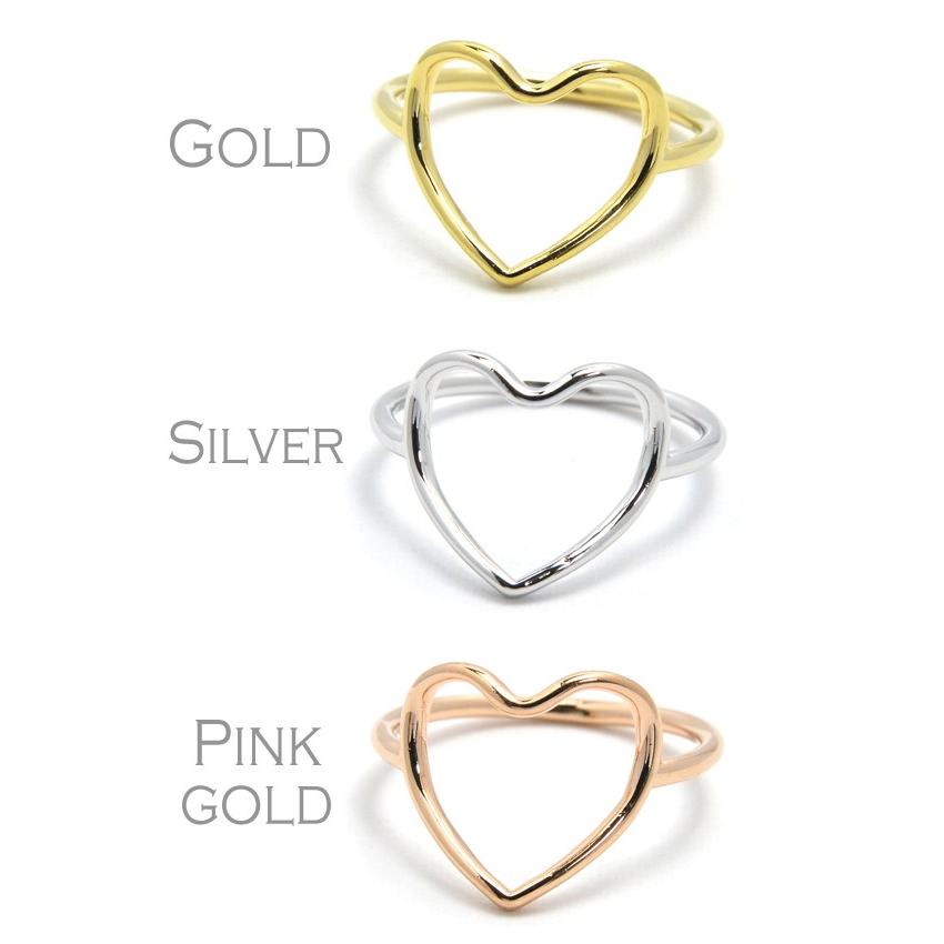 パリスキッズ リング 指輪 フレーム ハート ライン シンプル 10号