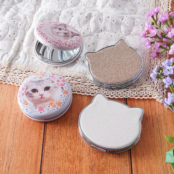 パリスキッズ ミラー ハンドミラー コンパクトミラー 手鏡 ねこ 猫