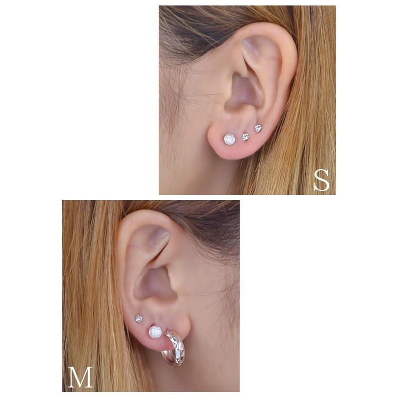 パリスキッズ シルバーピアス デザイン キラキラ ボール ピアス パリスキッズ シルバーピアス デザイン キラキラ ボール ピアス