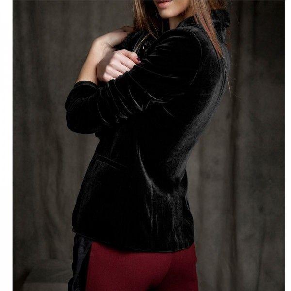 送料無料/ベルベットジャケット/ベロア/レディース/シングル